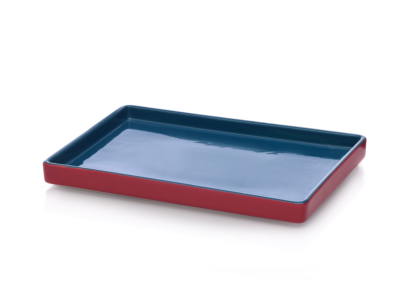 Vassoio Forno Ichendorf Blu Rosso 32 cm x 24 cm x H 3 cm